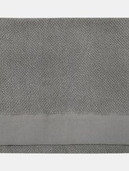 Textured Weave Bath Towel - Cool Grey - 130 cm x 70 cm - Cool Grey