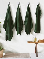 Textured Weave Bath Towel - Dark Green - 130 cm x 70 cm