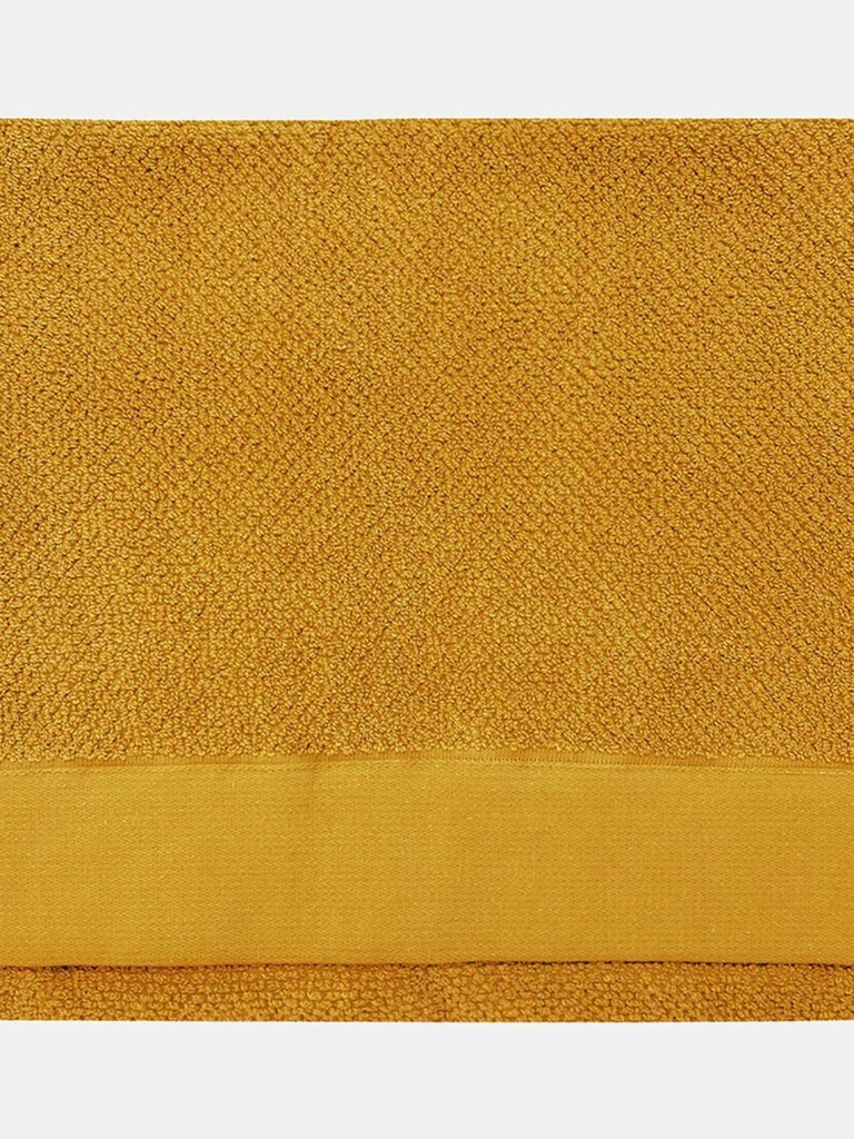 Textured Weave Bath Towel - Ochre - 130 cm x 70 cm - Ochre