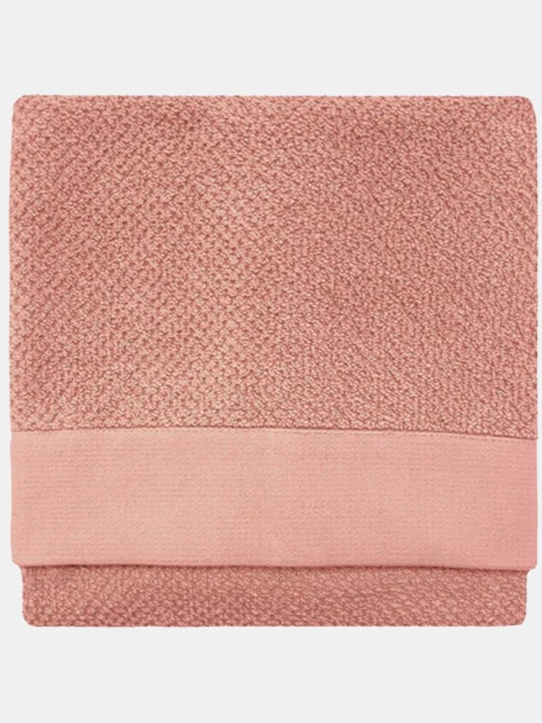 Textured Woven Hand Towel - Blush - Blush