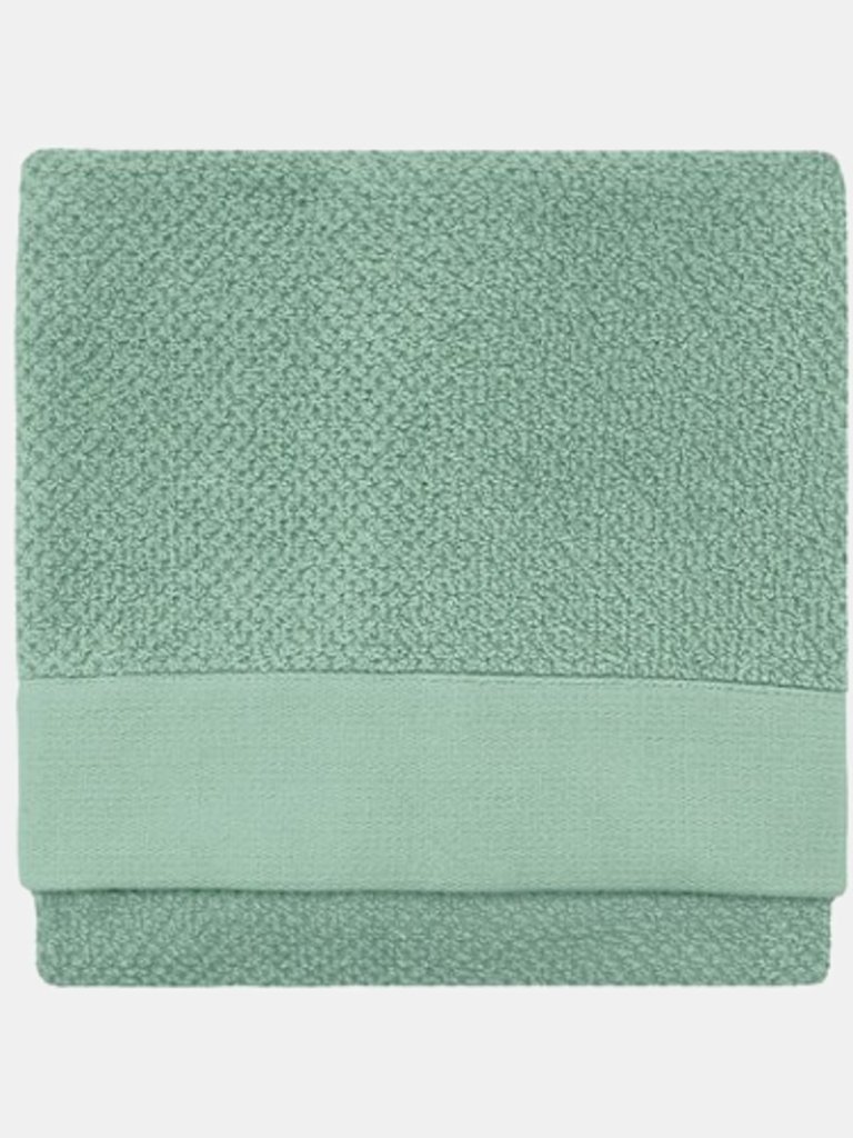 Textured Woven Hand Towel - Smoke Green - Smoke Green