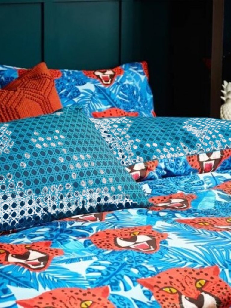 Untamed Cheetah Duvet Set - Blue (Superking)