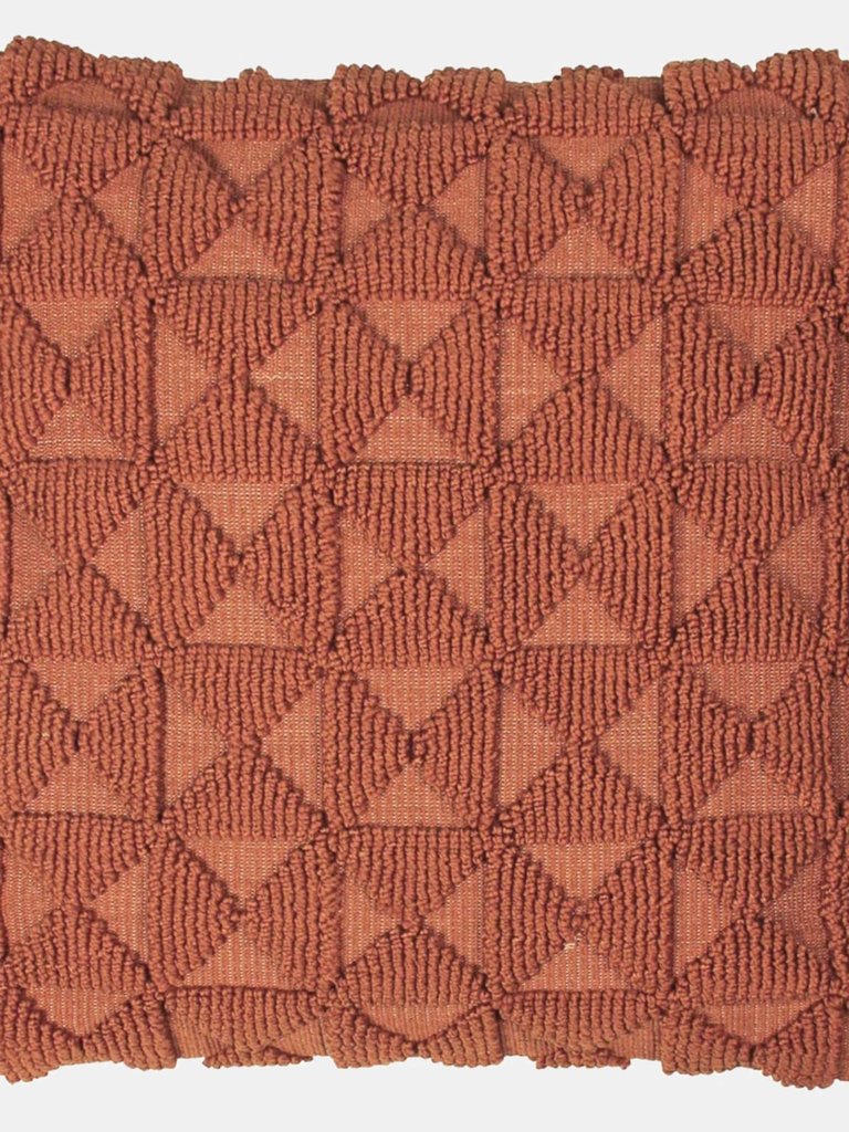 Varma Geometric Throw Pillow Cover Brick Red - One Size - Brick Red