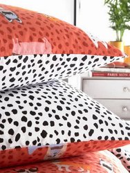 Woofers Dog Duvet Set - Coral (Queen) (UK - King)