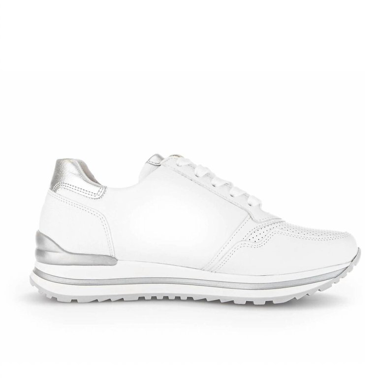 Women's 26.528.5 Zip Sneaker In White/Silver - White/silver