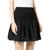 Crinkled Georgette Smocked Mini Skirt - Black