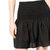 Crinkled Georgette Smocked Mini Skirt