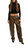Faux Leather Trousers - Brown
