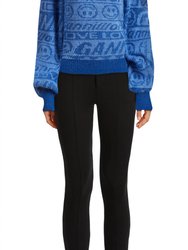 Jacquard Sweater - Nautical Blue