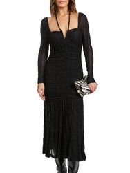 Lace Midi Dress - Black