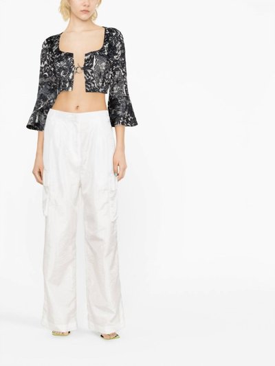 Ganni Lace-Print Cropped Blouse product