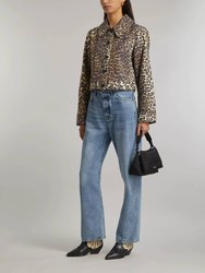 Leopard-Printed Short Jacket