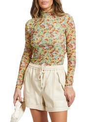 Long Sleeve Fitted Top - Meadow Celadon
