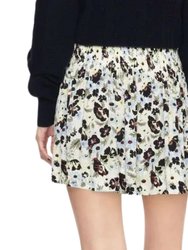 Printed Crepe Smock Mini Skirt