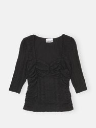 Ruched Lace Blouse