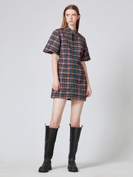 Seersucker Check Dress