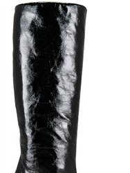 Slouchy High Shaft Boot In Black - Black