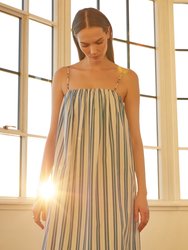 Stripe Cotton Strap Dress