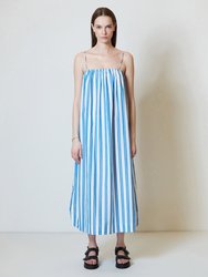 Stripe Cotton Strap Dress