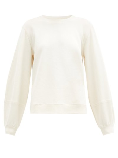 Ganni Women's Isoli Egret Ivory Long Sleeve Sweatshirt product