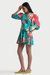 Carly Wrap Dress - Green/Pink