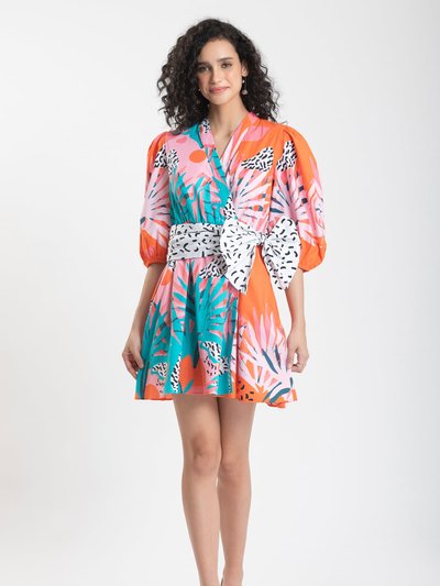 Garrie B Carly Wrap Dress - Pink/Orange product