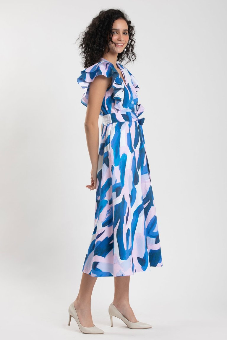 Meghann Midi Dress - Blue