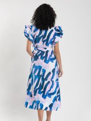 Meghann Midi Dress - Blue - Blue