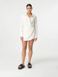 Puno Linen Mini Dress Ivory (Final Sale) - Ivory