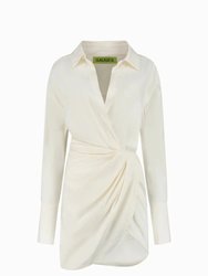 Puno Linen Mini Dress Ivory (Final Sale)