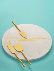 Albatross Marble Cheese Board with Knives