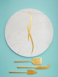 Albatross Marble Cheese Board with Knives