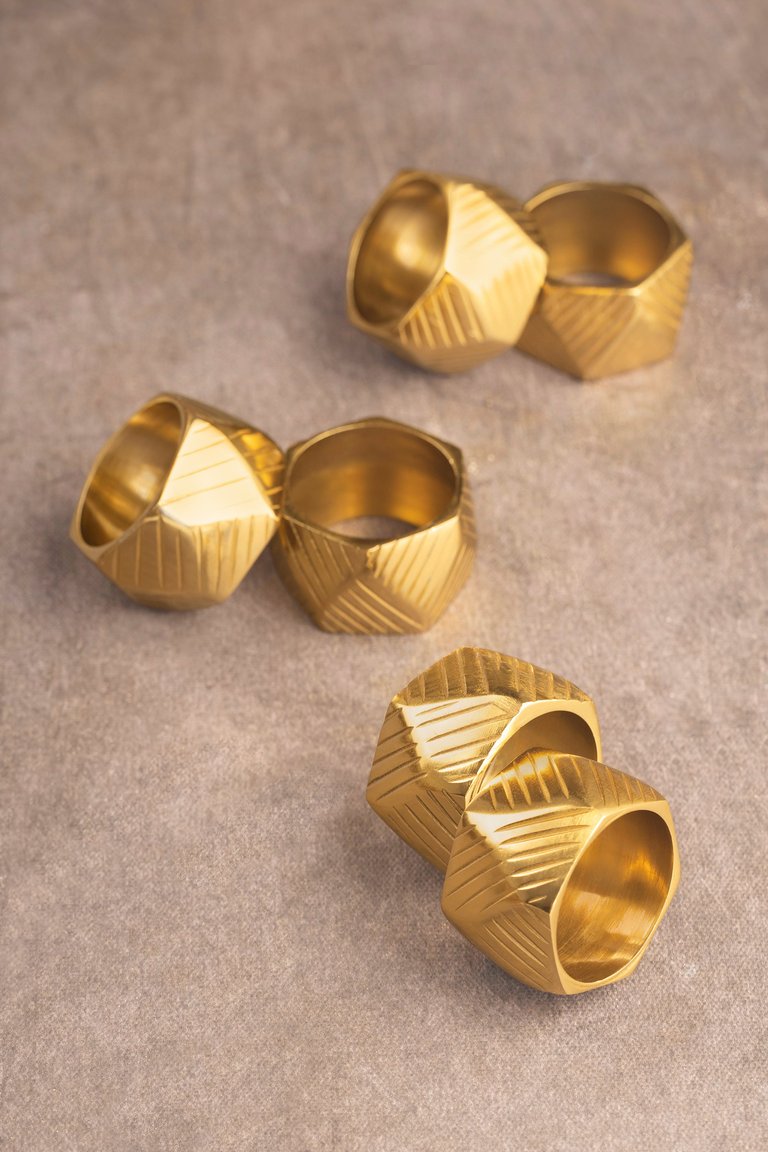 Jamila Napkin Rings; Set Of 6