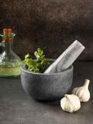 Jules Marble Mortar Pestle - Gray