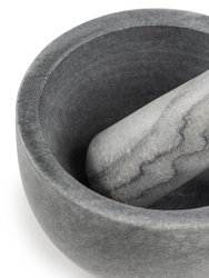 Jules Marble Mortar Pestle - Gray