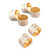 Primrose Napkin Rings - White Pearl; Set Of 6