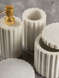 Roksana White Marble Bath Accessories - Set of 4