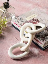 San Bruno White Marble Chain Links