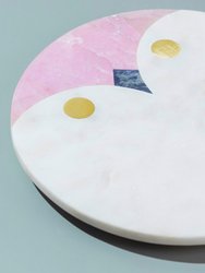 Snowy Owl Marble Cheese Board - 8"