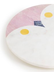 Snowy Owl Marble Cheese Board - 8"