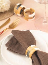 Travis Napkin Rings; Set Of 6