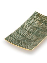 Turin Green Gold Decorative Platter 12"