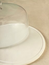 Uptown Marble Cheese Board With Glass Cloche