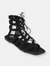 Alma Black Gladiator Sandals - Black