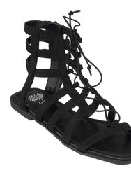 Alma Black Gladiator Sandals - Black