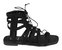 Alma Black Gladiator Sandals
