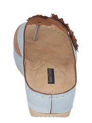 Ammie Blue Wedge Sandals