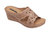 April Bronze Wedge Sandals - Bronze