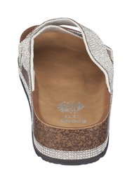 Ariane Silver Footbed Sandals