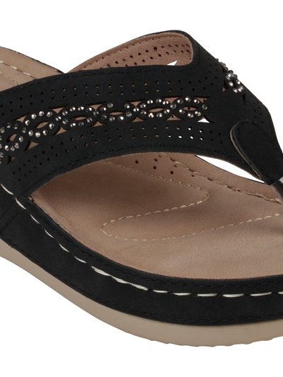 GC SHOES Bari Black Wedge Sandal product